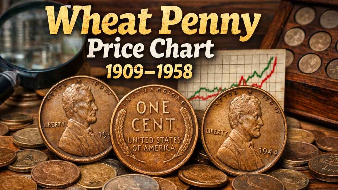 Wheat Penny Price Chart 1909–1958: Complete Collector’s Value Guide